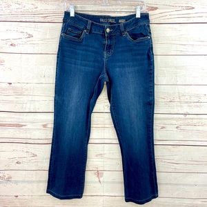 Falls Creek Womens Bootcut Stretch Dark Wash Jeans - 8 Short